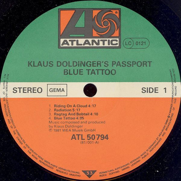 Passport - Blue Tattoo | Atlantic (ATL 50 794) - 3