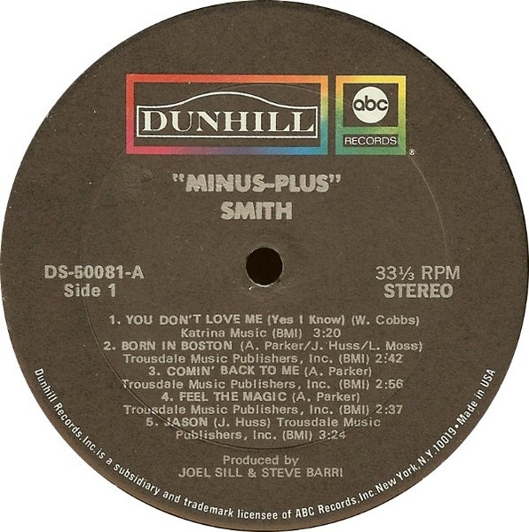 Smith - Minus-Plus | Dunhill (DS-50081) - 3