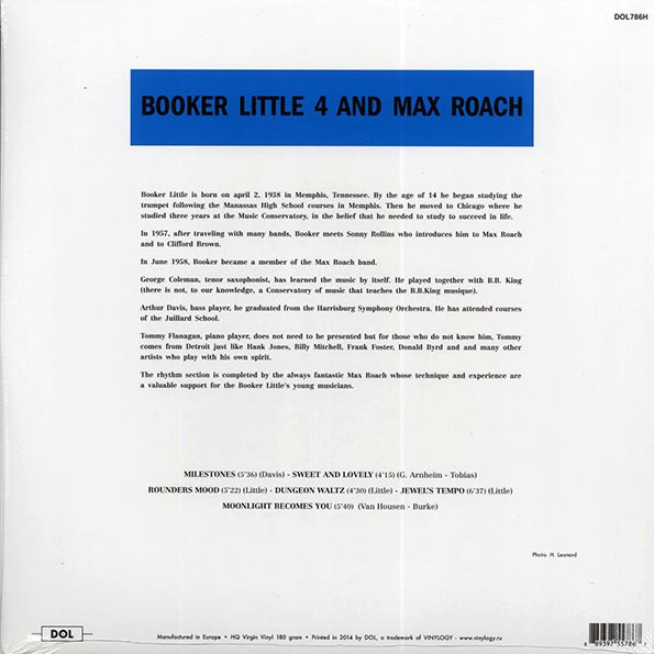 Booker Little 4 And Max Roach - Booker Little 4 & Max Roach | DOL (DOL786H) - 2 Booker Little 4 And Max Roach - Booker Little 4 & Max Roach | DOL (DOL786H) - 2