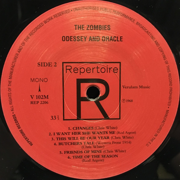The Zombies - Odessey And Oracle | Repertoire Records (V 102M) - 4 The Zombies - Odessey And Oracle | Repertoire Records (V 102M) - 4
