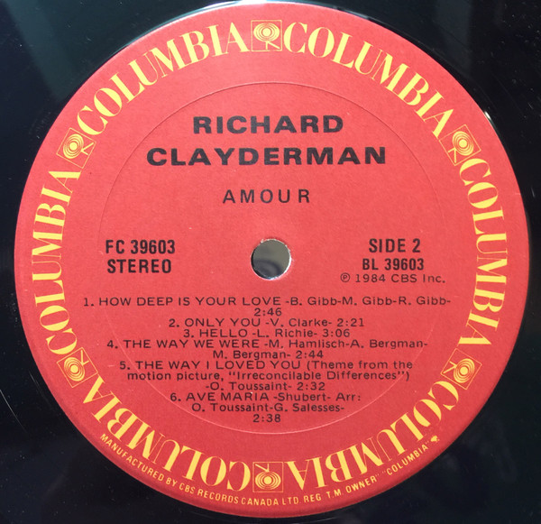 Richard Clayderman - Amour | Columbia (FC 39603) - 4 Richard Clayderman - Amour | Columbia (FC 39603) - 4