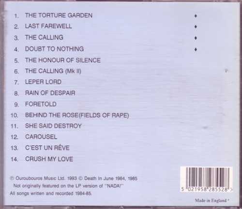 Death In June - "Nada!" | New European Recordings (BAD VC CD 13) - 3