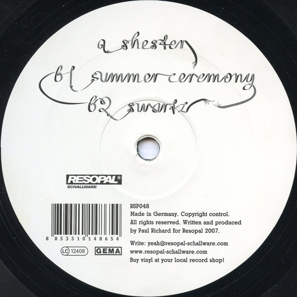 Paul Ritch - Summer Ceremony EP | Resopal Schallware (RSP048)