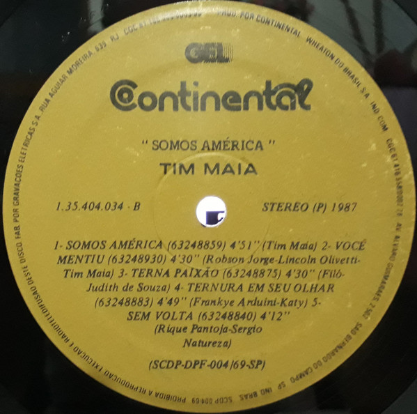 Tim Maia - Somos América | Gel Continental (1.35.404.034) - 4