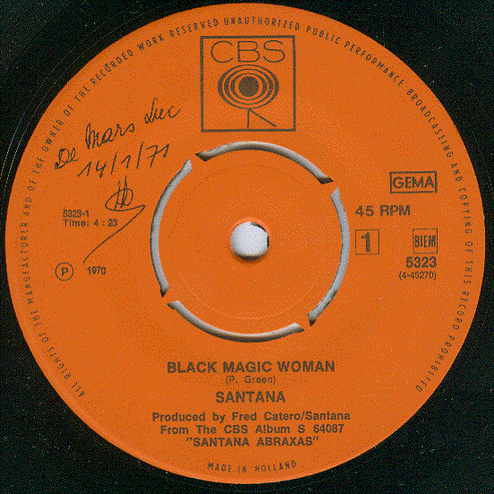 Santana - Black Magic Woman | CBS (5323) - 3