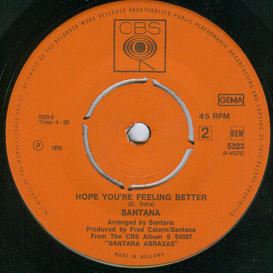 Santana - Black Magic Woman | CBS (5323) - 4