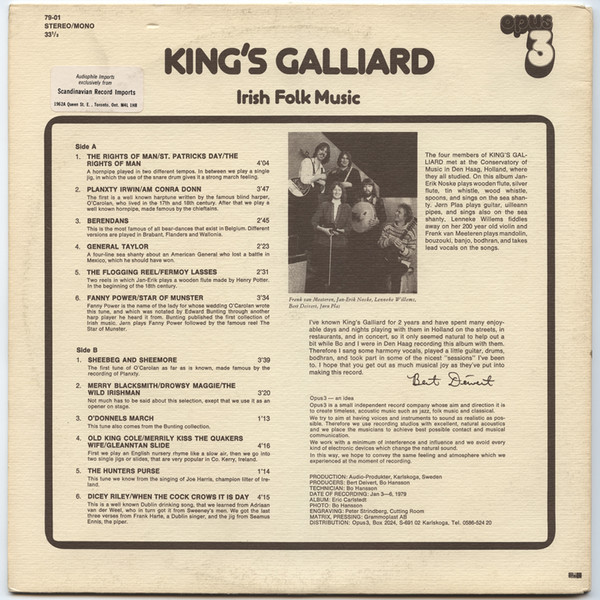 King's Galliard - Irish Folk Music | Opus 3 (79-01) - 4