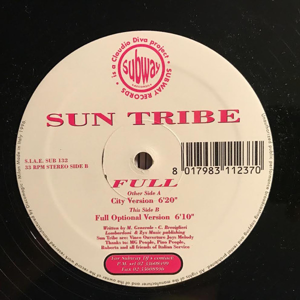 Sun Tribe - Full | Subway Records (SUB 132) - main