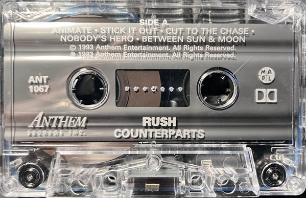 Rush - Counterparts [Cassette] | Anthem (ANT-1067) - 3