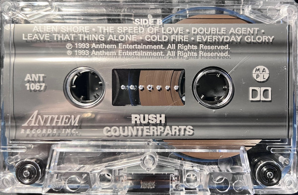 Rush - Counterparts [Cassette] | Anthem (ANT-1067) - 4