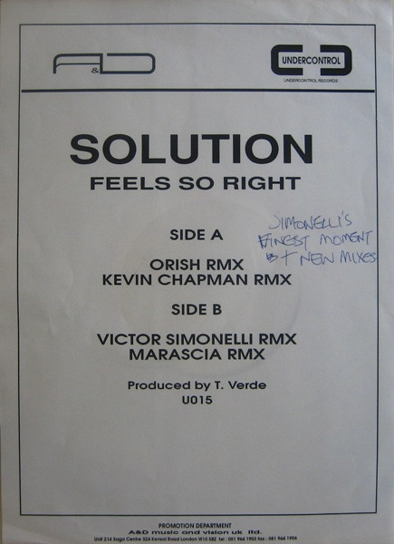 Solution - Feels So Right (Remix) | Undercontrol (U015) - main