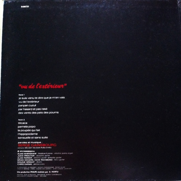 Serge Gainsbourg - Vu De L'Extérieur | Philips (6499 731) - 3 Serge Gainsbourg - Vu De L'Extérieur | Philips (6499 731) - 3