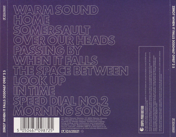Zero 7 - When It Falls | Ultimate Dilemma (5050467 0987 2 5) - 2