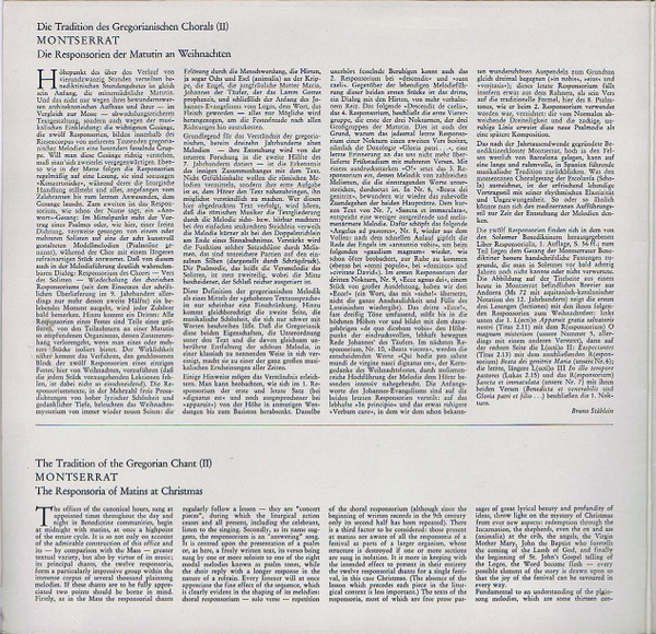 Gregorian - Escolanía De Montserrat , Gregori Estrada - Gregorianischer Choral - Benediktinerkloster Montserrat | Archiv Produktion (2533 158) - 2 Gregorian - Escolanía De Montserrat , Gregori Estrada - Gregorianischer Choral - Benediktinerkloster Montserrat | Archiv Produktion (2533 158) - 2
