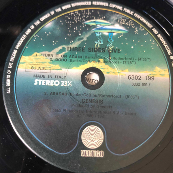 Genesis - Three Sides Live | Vertigo (6650 008) - 3 Genesis - Three Sides Live | Vertigo (6650 008) - 3