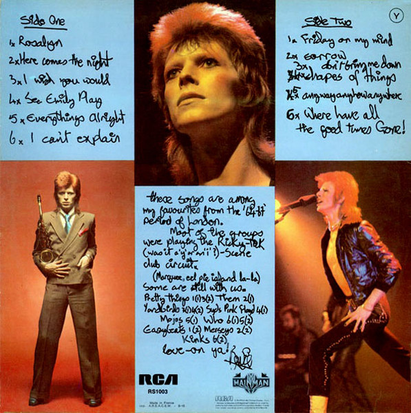 David Bowie - Pinups | RCA Victor (RS 1003) - 2 David Bowie - Pinups | RCA Victor (RS 1003) - 2