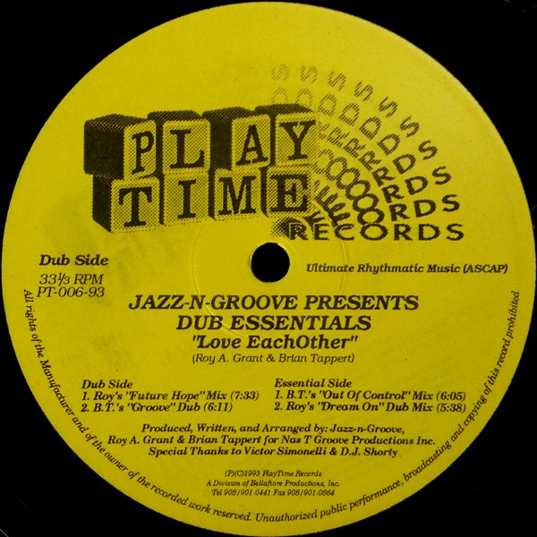 Jazz-N-Groove Presents Dub Essentials - Love Eachother | Playtime Records (PT-006-93) - main Jazz-N-Groove Presents Dub Essentials - Love Eachother | Playtime Records (PT-006-93) - main