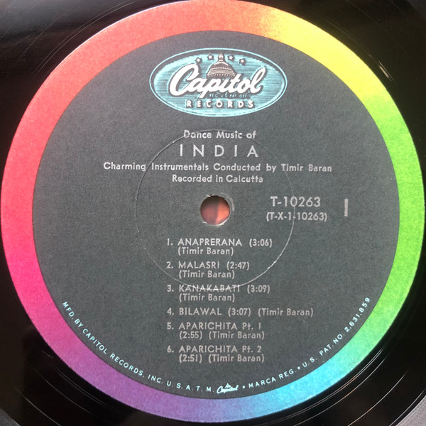 Timir Baran - Dance Music Of India | Capitol Records (T-10263) - 3 Timir Baran - Dance Music Of India | Capitol Records (T-10263) - 3