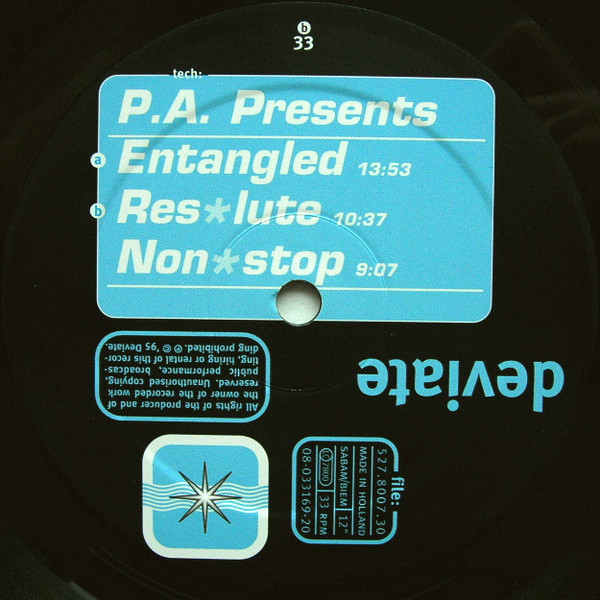 P.A. Presents - Entangled | Deviate (DV8-007) - 4 P.A. Presents - Entangled | Deviate (DV8-007) - 4