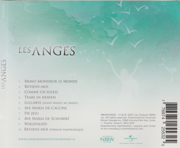 Les Anges Avec Gregory Charles - Les Anges | Disques NBW (NBWCD3502) - 4 Les Anges Avec Gregory Charles - Les Anges | Disques NBW (NBWCD3502) - 4