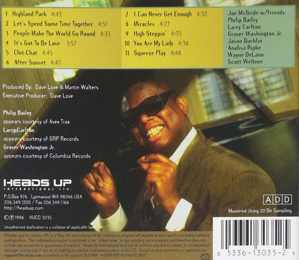 Joe McBride - Keys To Your Heart | Heads Up International (HUCD 3035) - 2
