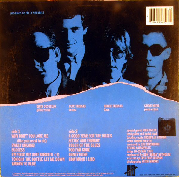 Elvis Costello & The Attractions - Almost Blue | Columbia (FC 37562) - 3 Elvis Costello & The Attractions - Almost Blue | Columbia (FC 37562) - 3