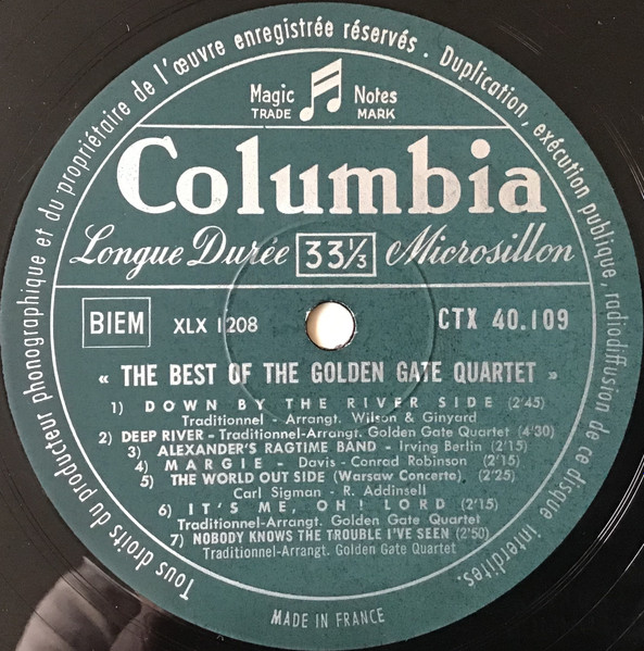 The Golden Gate Quartet - The Best Of The Golden Gate Quartet | Columbia (CTX 40 109) - 4 The Golden Gate Quartet - The Best Of The Golden Gate Quartet | Columbia (CTX 40 109) - 4