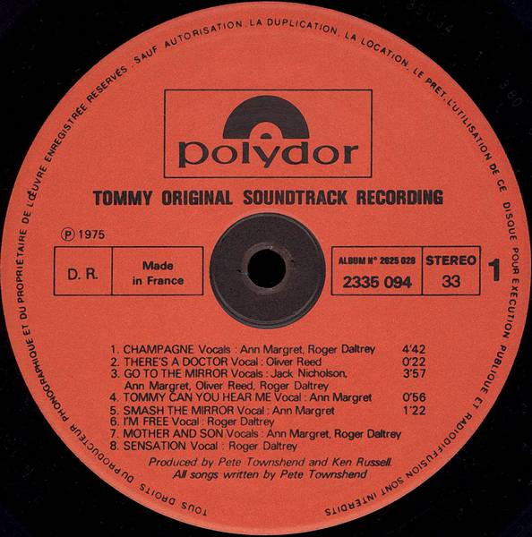 Various - Tommy (Original Soundtrack Recording) | Polydor (2625 028) - 3 Various - Tommy (Original Soundtrack Recording) | Polydor (2625 028) - 3