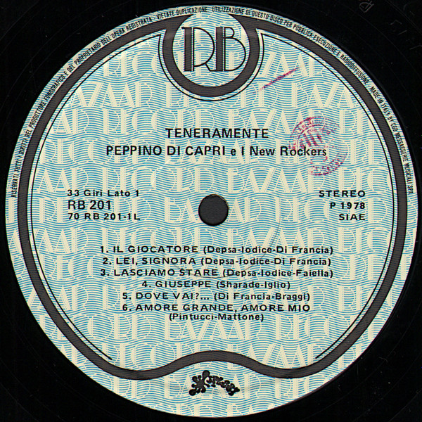Peppino Di Capri - Teneramente | Record Bazaar (RB 201) - 3 Peppino Di Capri - Teneramente | Record Bazaar (RB 201) - 3