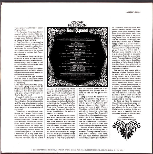 Oscar Peterson - Soul Español | Verve Records (314 510 439-2) - 2 Oscar Peterson - Soul Español | Verve Records (314 510 439-2) - 2