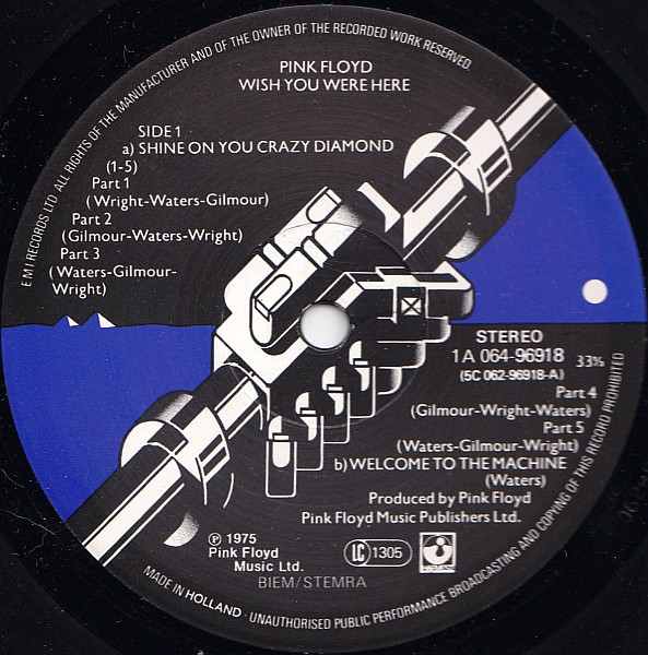 Pink Floyd - Wish You Were Here | Harvest (1A 062-96918) - 3