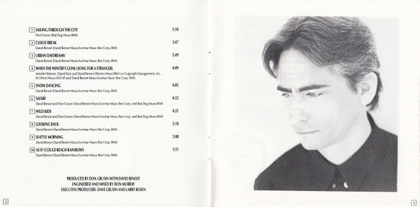 David Benoit - Urban Daydreams | GRP (GRD-9587) - 3