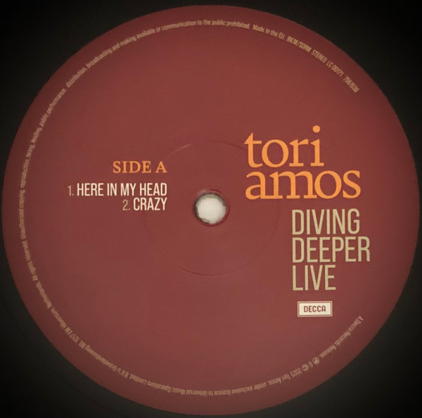 Tori Amos - Diving Deeper Live LP - RSD 2025 | Decca (7561538) - 3