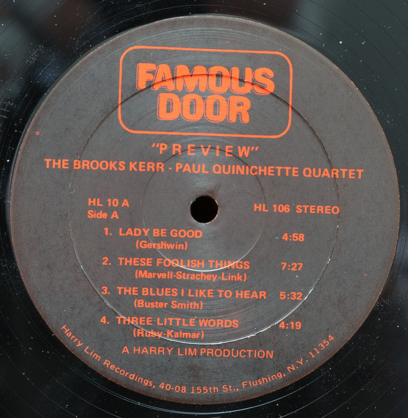 Brooks Kerr - Paul Quinichette Quartet - Prevue | Famous Door (HL-106) - 3 Brooks Kerr - Paul Quinichette Quartet - Prevue | Famous Door (HL-106) - 3