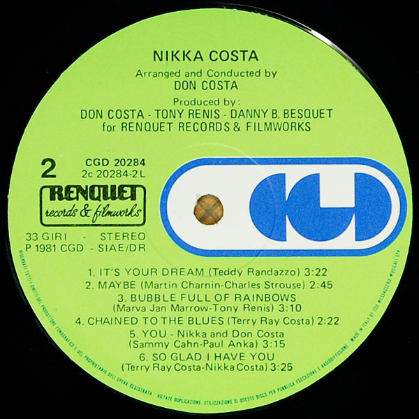 Nikka Costa - Nikka Costa | CGD (CGD 20284) - 4