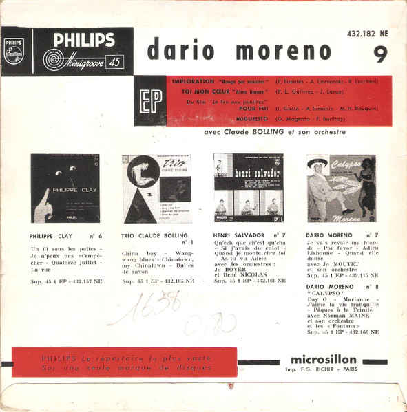 Dario Moreno - 9 - Imploration | Philips (432.182 NE) - 2 Dario Moreno - 9 - Imploration | Philips (432.182 NE) - 2