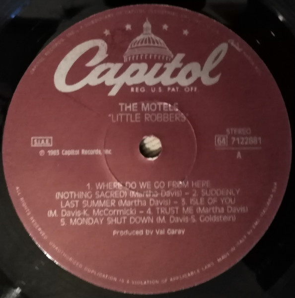 The Motels - Little Robbers | Capitol Records (64 7122881) - 3 The Motels - Little Robbers | Capitol Records (64 7122881) - 3