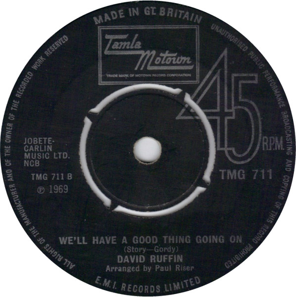 David Ruffin - I've Lost Everything I've Ever Loved | Tamla Motown (TMG 711) - 2