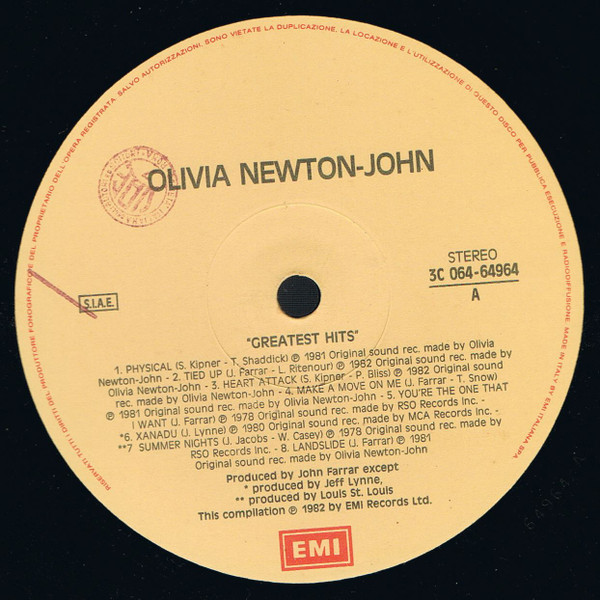 Olivia Newton-John - Olivia's Greatest Hits | EMI (3C 064-64964) - 3 Olivia Newton-John - Olivia's Greatest Hits | EMI (3C 064-64964) - 3
