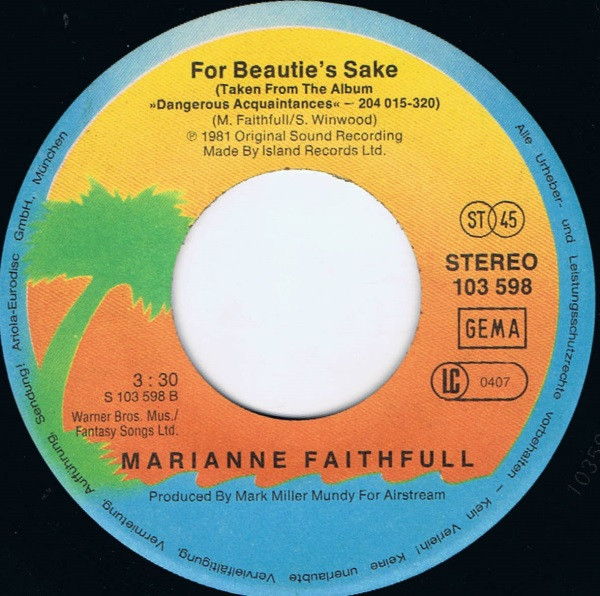 Marianne Faithfull - Truth, Bitter Truth | Island Records (103 598) - 4