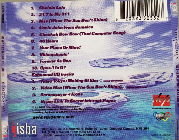 Vengaboys - The Platinum Album | ISBA Music Entertainment Inc. (ISBCD-5055) - 2