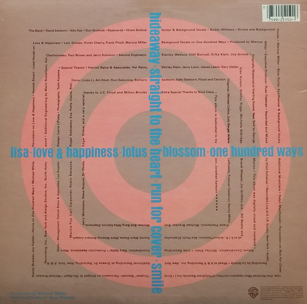 David Sanborn - Straight To The Heart | Warner Bros. Records (9 25150-1) - 2