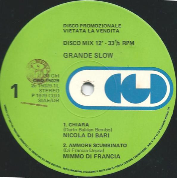 Various - Grande Slow | CGD (CGD 15029) - 2