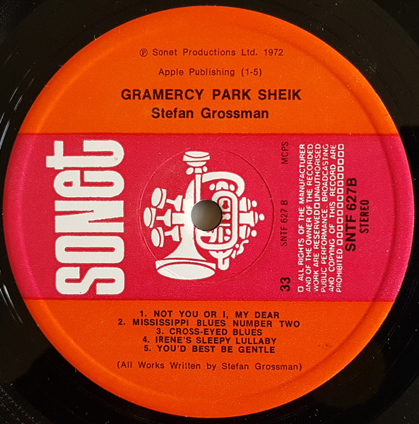 Stefan Grossman - The Gramercy Park Sheik | Sonet (SNTF 627) - 4 Stefan Grossman - The Gramercy Park Sheik | Sonet (SNTF 627) - 4