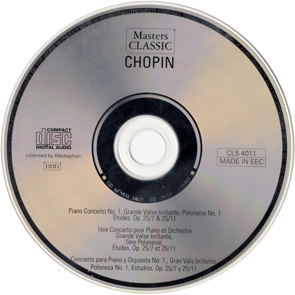 Frédéric Chopin - Concerto Pour Piano N°1 | Masters Classic (CLS 4011 F) - 3