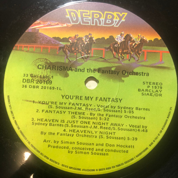 Charisma And The Fantasy Orchestra - You're My Fantasy | Derby (DBR 20169) - 4