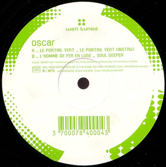 Oscar - Le Portail Vert | Well Tuned (WT3) - 3 Oscar - Le Portail Vert | Well Tuned (WT3) - 3