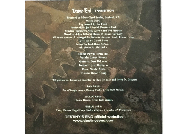 Destiny's End - Transition CD | Metal Blade Records (3984-14340-2) - 2 Destiny's End - Transition CD | Metal Blade Records (3984-14340-2) - 2