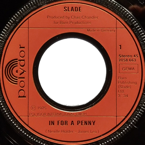 Slade - In For A Penny | Polydor (2058 663) - 3