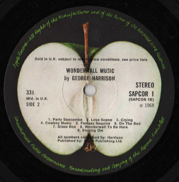 George Harrison - Wonderwall Music | Apple Records (SAPCOR 1) - 4 George Harrison - Wonderwall Music | Apple Records (SAPCOR 1) - 4